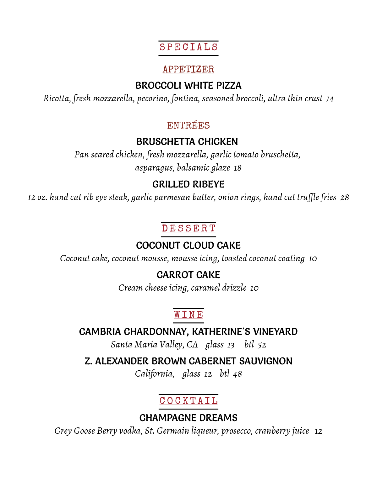 Dining Specials near me in Cranford, NJ