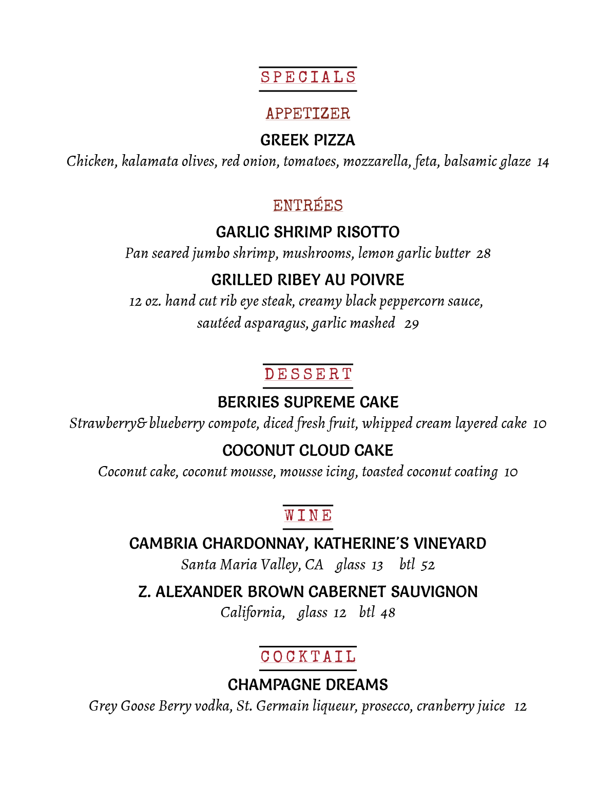 Dining Specials near me in Cranford, NJ